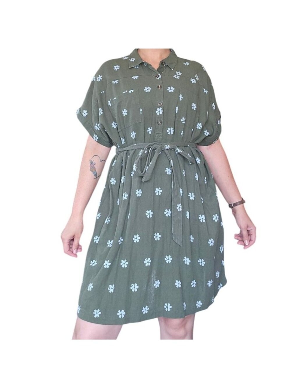 Sonoma Goods For Life Henley Shirt Dress Plus Size  Women's Size 2X Boho Summer